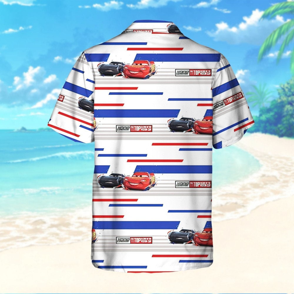 Disney Cars Top Racers Of The Piston Cup Seamless Art, Cars Hawaiian Shirt and Shorts