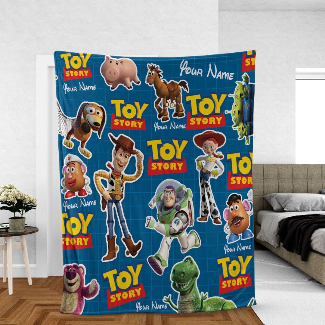 Personalized Toy Story Character Blanket, Personalized Disney Toy Story