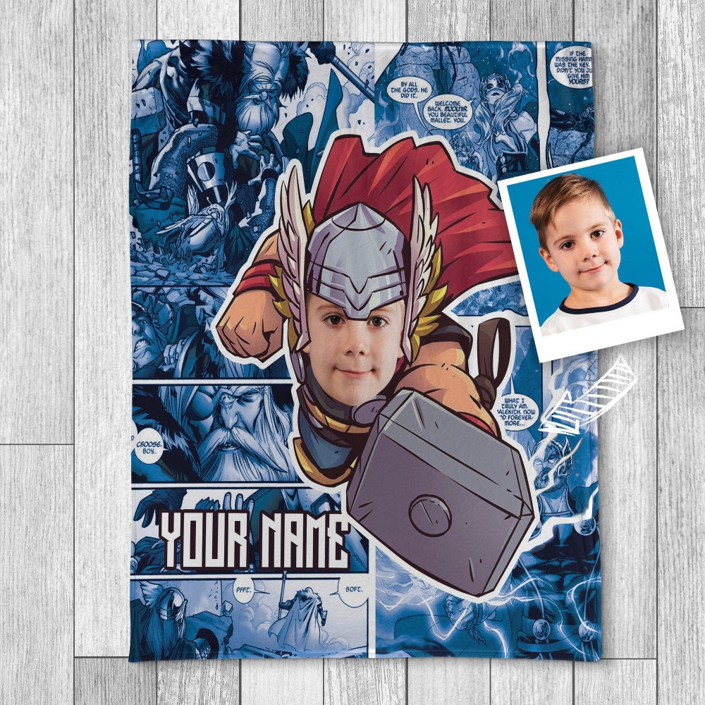 Personalized Thor Blanket, Superhero Blanket