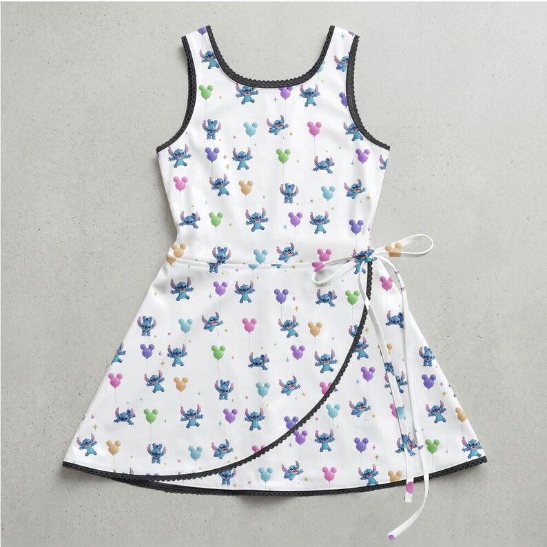 Majestic Stitch Bubblegum Balloon Activewear Dress, Hawaiian Kids Outfit, RunDisney 2026 Disney Cruise Hawaii Vacation Birthday Gift Set image 2