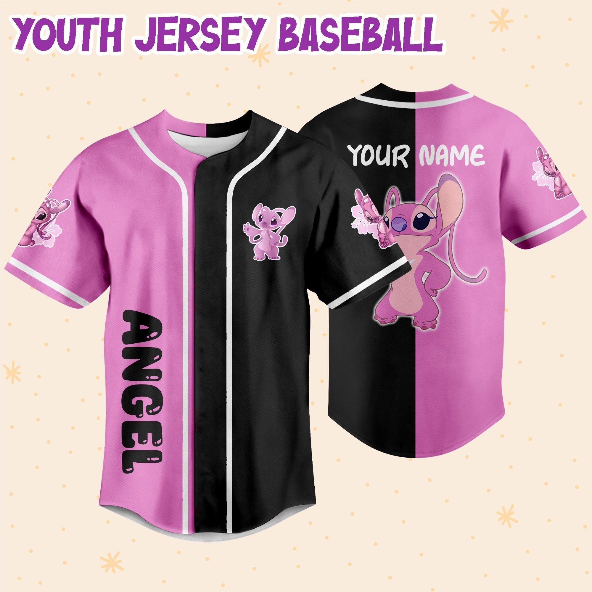 Personalized Lilo And Stitch Angel Disney Baseball Jersey, Disney Jersey