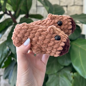 Crochet Capybara plushie. Handmade amigurumi plush toy.