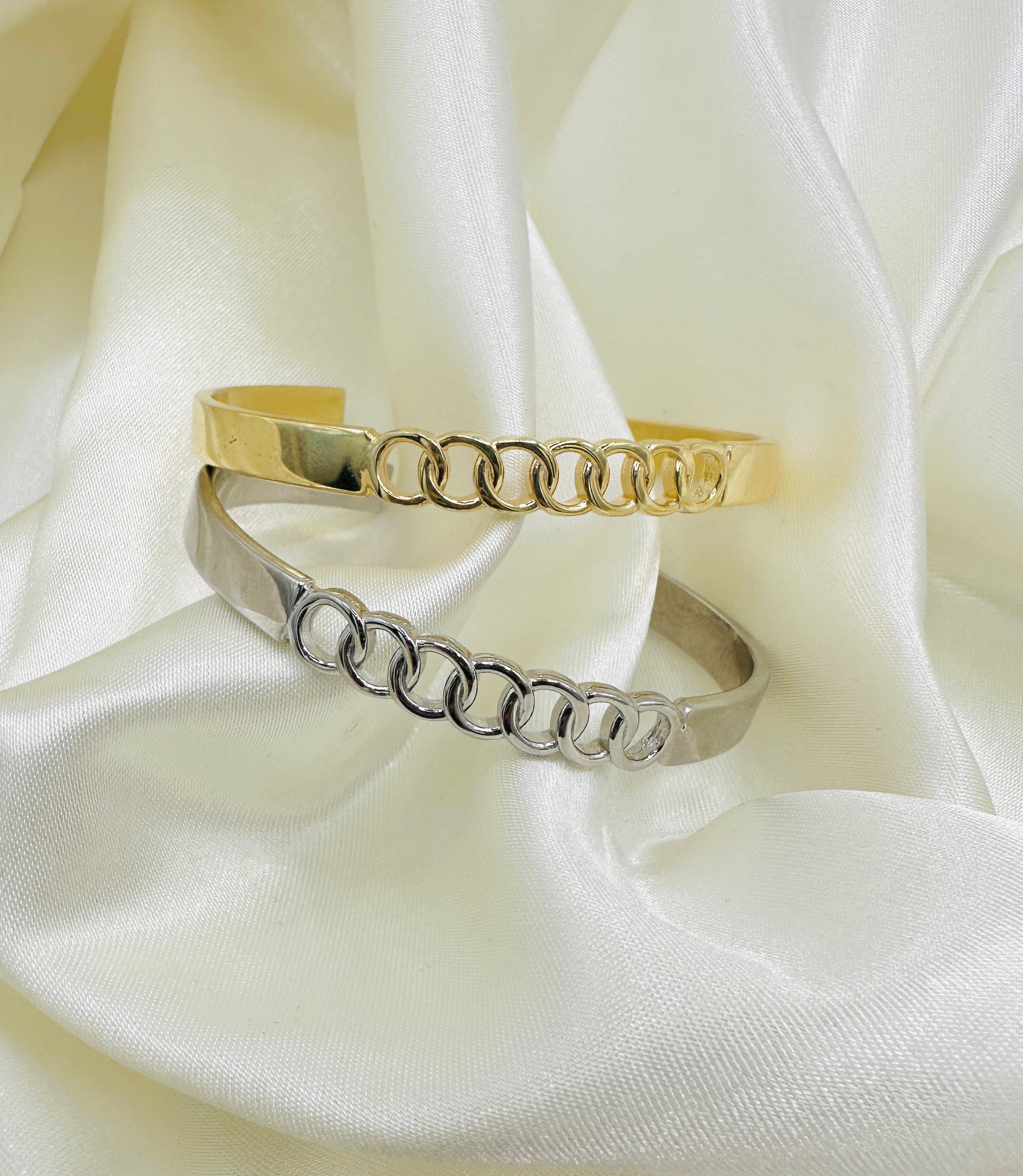 T Cuff Bracelet, Silver Cuff Bracelet, Gold Bangle Bracelet, Dainty