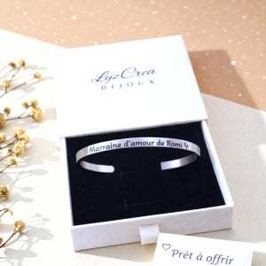 Personalized bracelet for women and men, stainless steel bracelet engraved with a message, Mother's Day gift, gift for a loved one, gift for mom