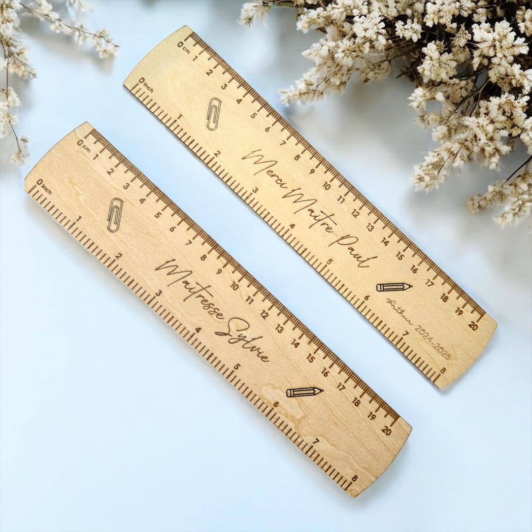 Personalized Wooden Ruler – Teacher / Master / Atsem Gift – Engraved ...