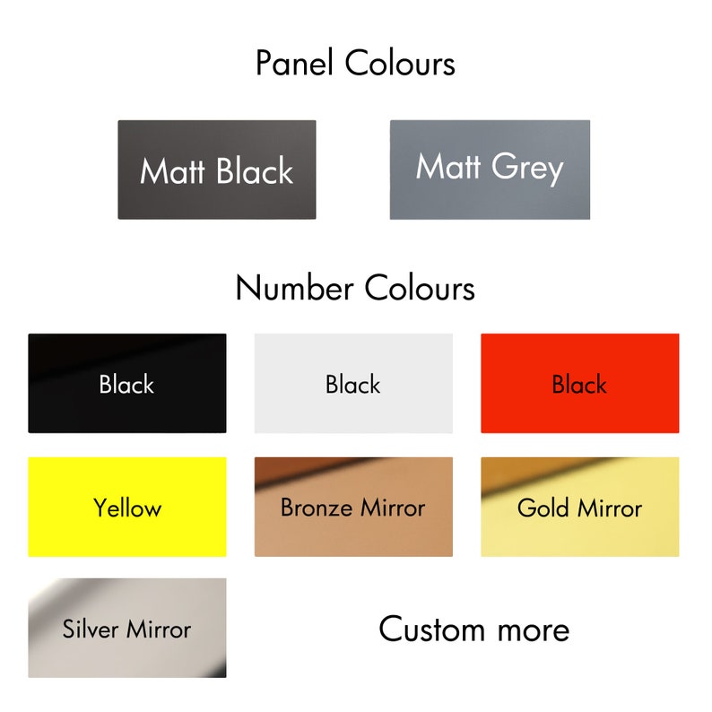 Modern House Numbers Signs Custom Matt Anthracite Grey Etsy Australia