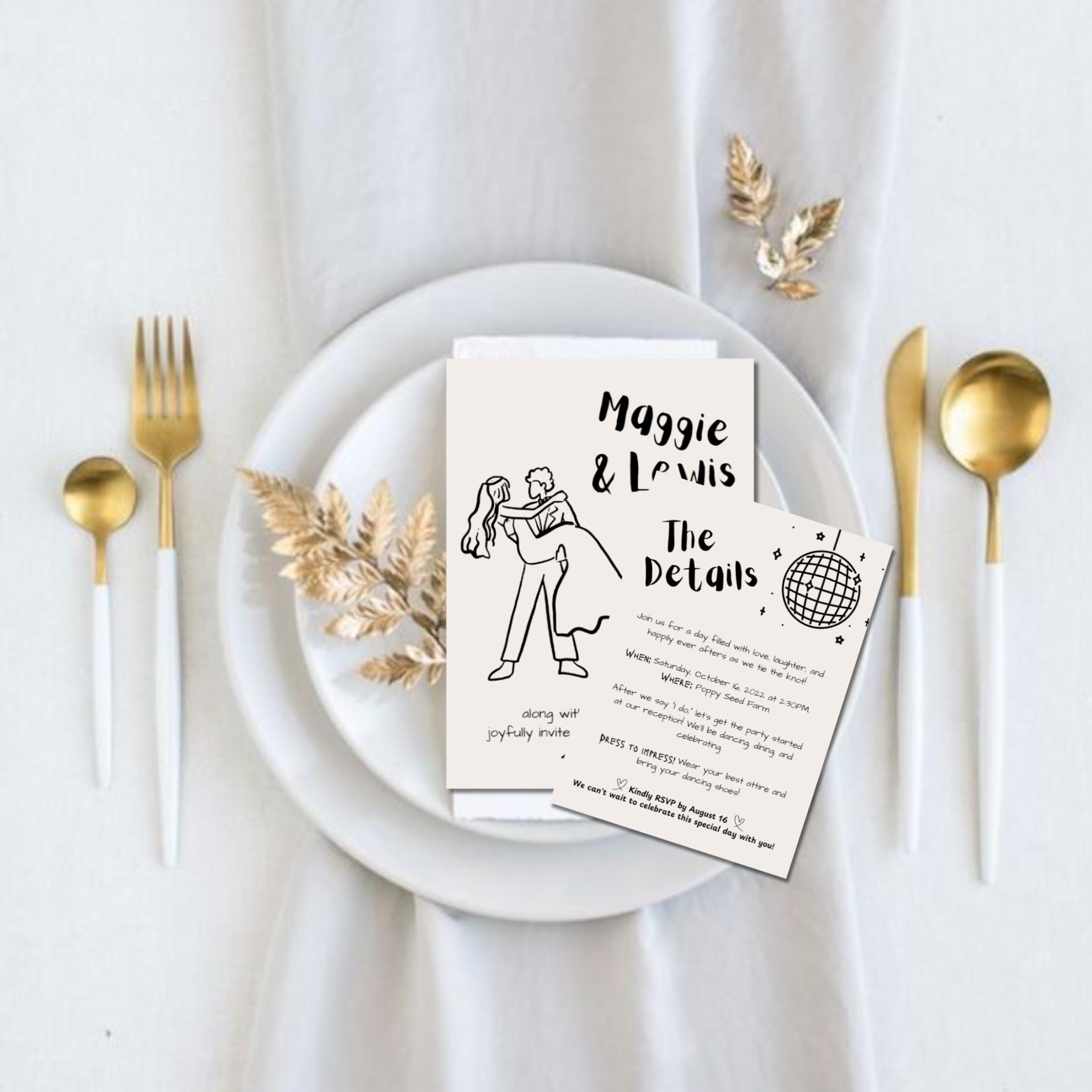 Customisable Wedding Invitation: Say 'I Do' in Style (Digital Download)