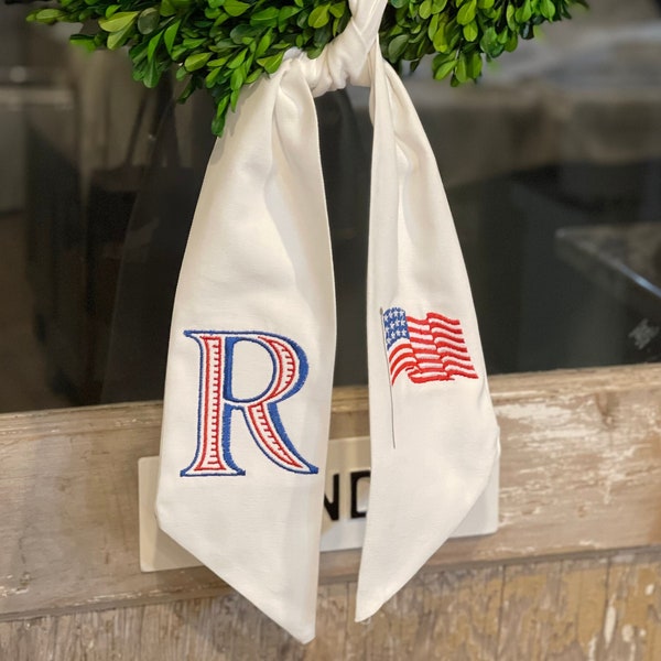 Patriotic Wreath Sash for Front Door Etsy