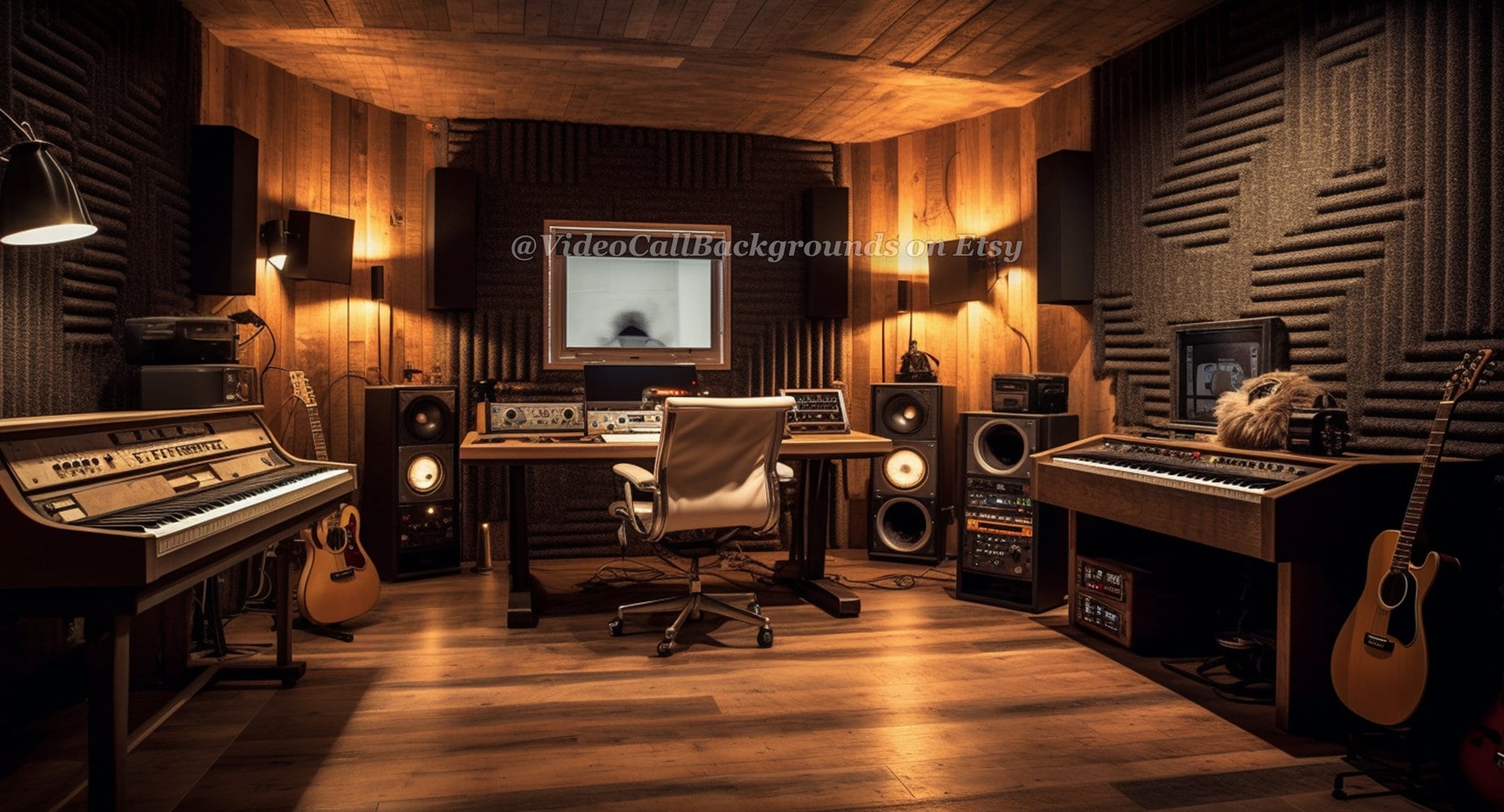 Virtual Video Call Background Professional Recording Studio Image for