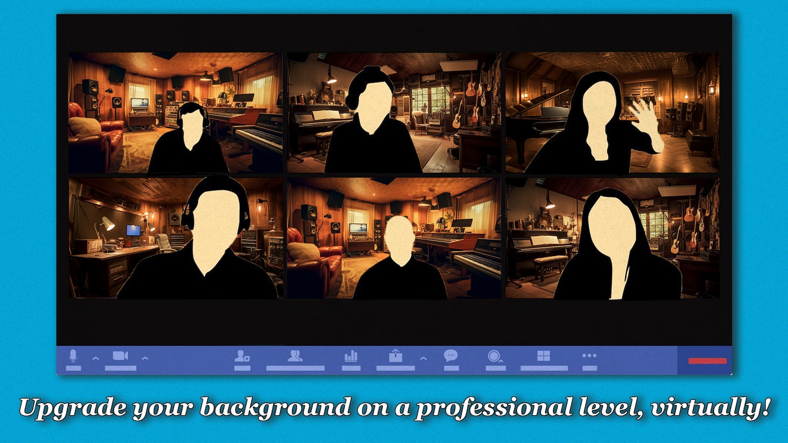 Video Cal Background Virtual Video Call Background | Old Fashioned Recording Studio | Image ...