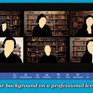 Virtual Video Call Background Old Fashioned Library Image for Zoom ...