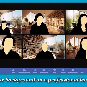 Virtual Video Call Background | Sunny Reader Offices | Image for Zoom ...