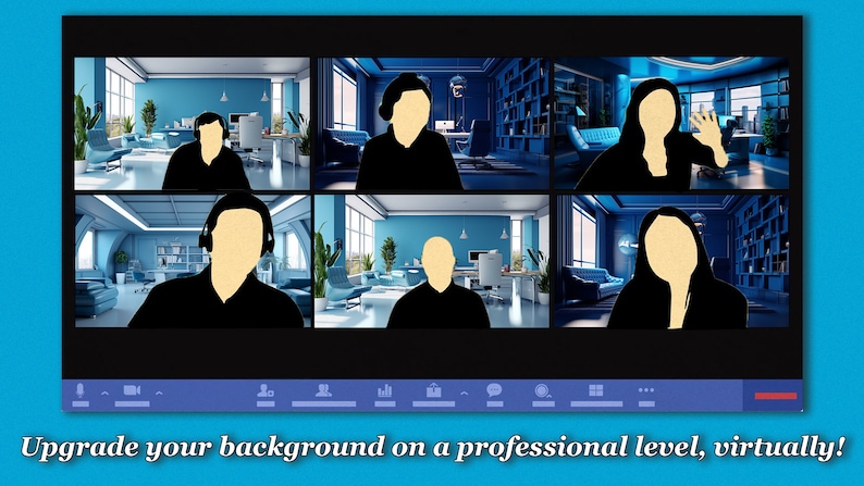 Merck Video Call Background Virtual Video Call Background | Modern Blue Office | Image for Zoom ...