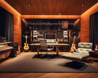 Video Call Background Music Recording Studio 01 - Etsy