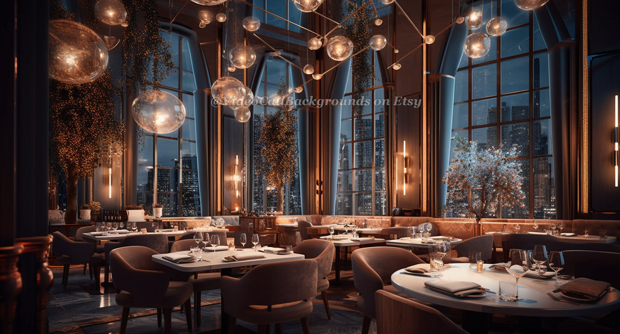 Virtual Video Call Background | 5 Star Restaurant | Image for Zoom ...