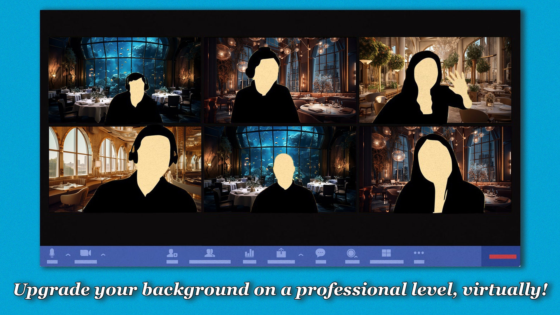 Creative Video Call Background Virtual Video Call Background | 5 Star Restaurant | Image for Zoom ...