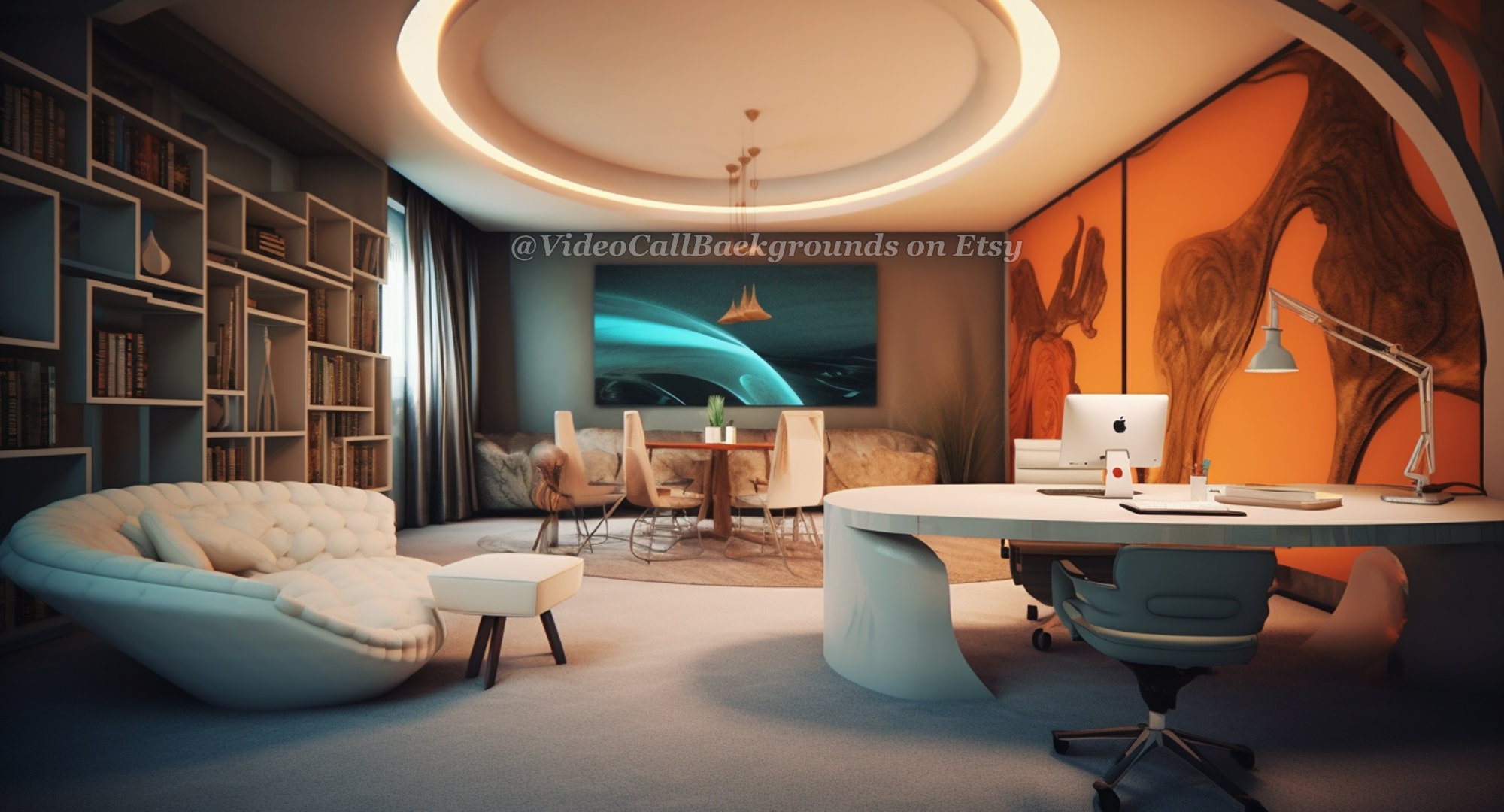 Creative Video Call Background Virtual Video Call Background | Modern Artistic Offices | Image for ...