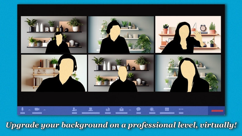 Virtual Video Call Background | Simple Professional Shelf | Image for ...