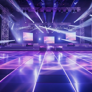 Virtual Video Call Background | Dance Floor | Image for Zoom, Video Calls, and Streaming | 4 Pack