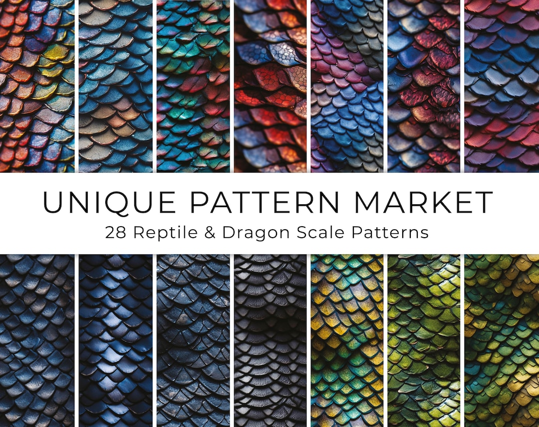Dragon's Treasure: 28 Dragon and Reptile Scale Patterns - Etsy