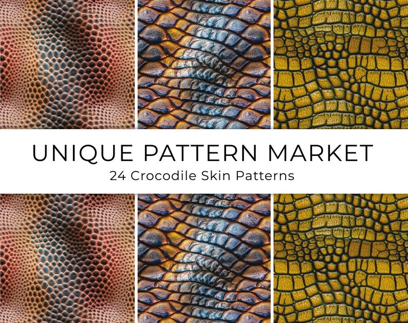Luxescale: 24 Exquisite Crocodile Skin Texture Patterns for Design ...