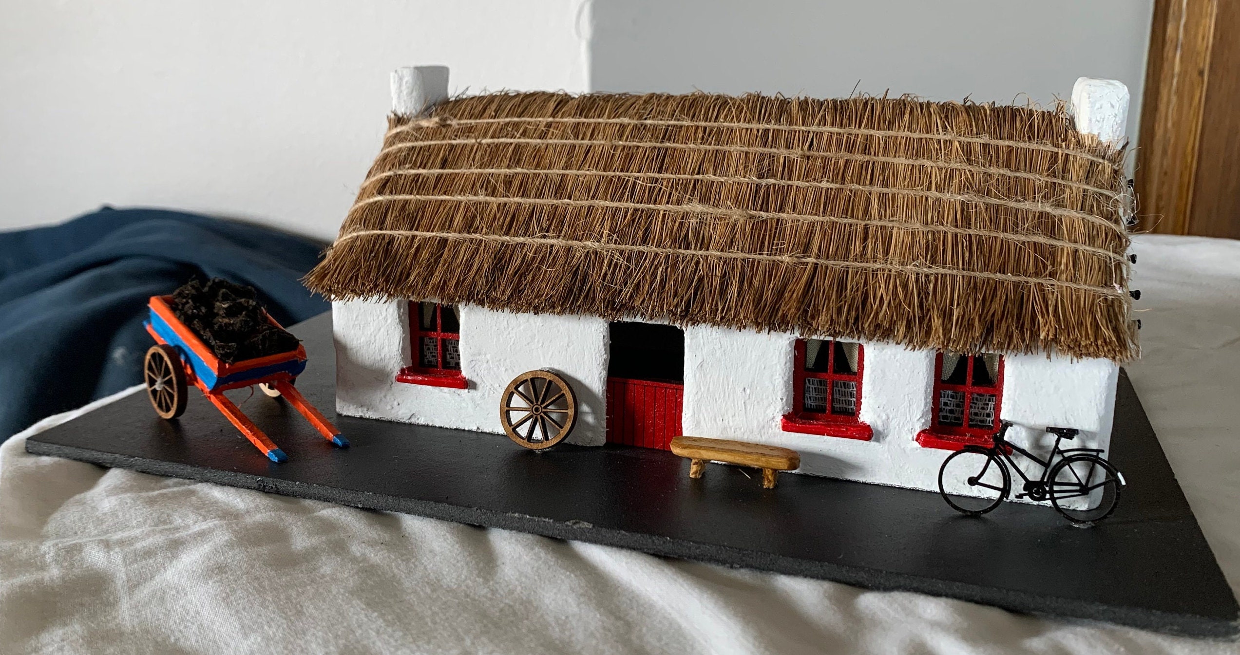 Irish Handcrafted Thatched Cottage Ornament Etsy