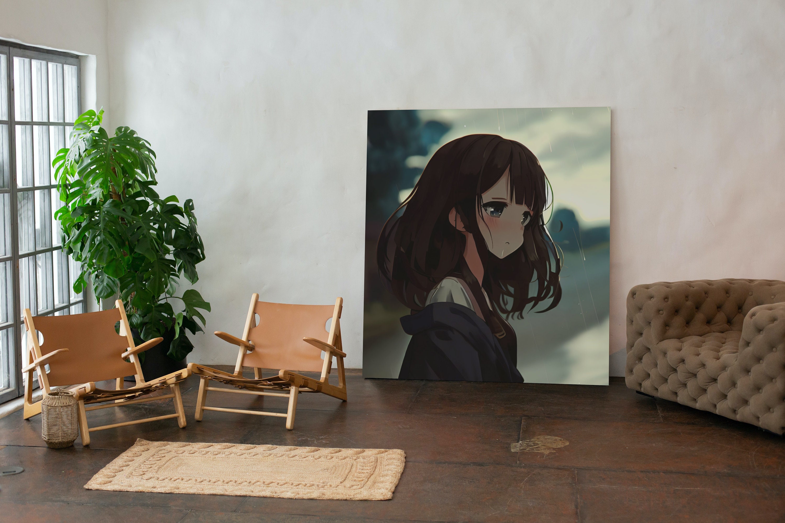 Sad Anime Girl Photographic Print for Sale by LEVANKOV Items