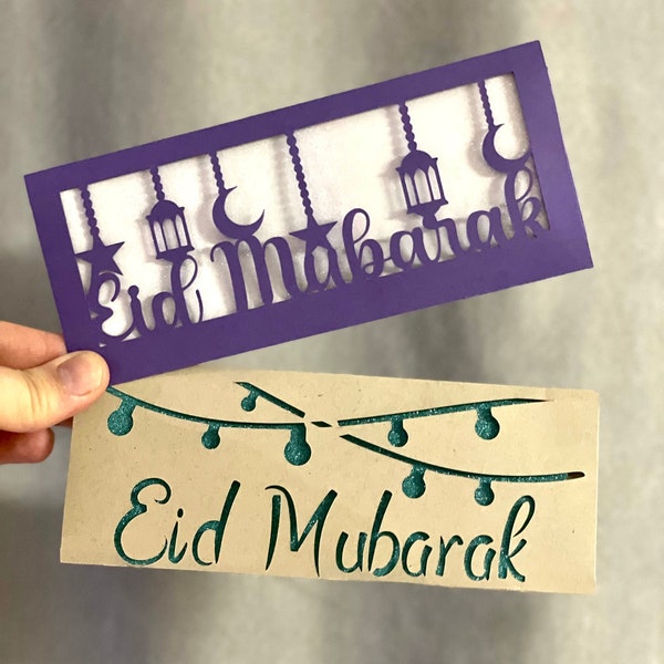 Eid Mubarak Money Dual Set, Ramadan Mubarak, Eidi Print Card, Eid Money Holder, Eid Greeting Card, Fitr, Eidi Envelope Islamic Gift, Bayram