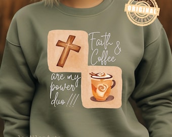 Jezus png Wiara i kawa png Jezus png Jezus i kawa png pakiet Cytat z Biblii png Modna koszula png Estetyczna png Koszula chrześcijańska png