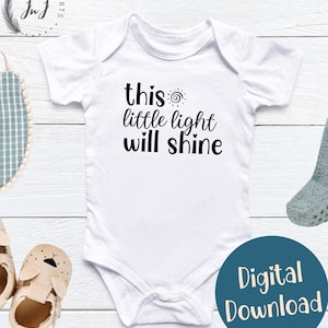 Diese kleine Licht Baby Body svg png Baby Kleinkind Shirt SVG PNG Christian svg png Religiöse svg png