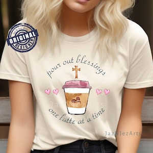 Kaffee und Jesus PNG Bibel Vers Ästhetischer Glaube Shirt PNG Sublimation Entwürfe Christian Sweatshirt PNG Bibel Zitate PNG