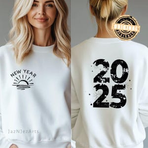 Tendance Nouvel An png Bonjour 2025 Christian Bonne année png Nouvel an 2025 SVG png Sublimation Design Fichier DTF Nouveaux commencements