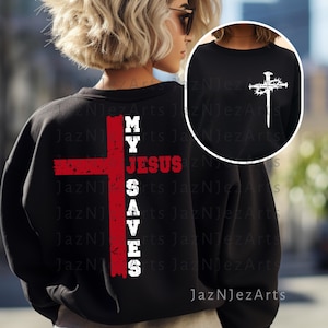 Retro Easter Png Shirt Jesus Saves PNG Christian Men png He is Risen png svg Front and Back png shirt Resurrection PNG Cross png