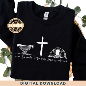 Christelijke paasafbeeldingen hij is verrezen waargebeurd verhaal png Jesus Cross png bijbelvers religieus geloof gebaseerd shirt clipart nieuwe pasen, png
