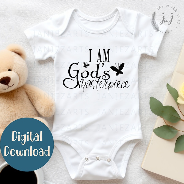 Cute baby svg Baby sayings svg God's masterpiece svg Newborn svg Cute baby shirt Baby SVG files Baby png Cute kids shirt svg Faith svg