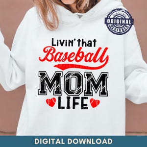 Honkbal png svg Sports Mom Life png svg Varsity Baseball mama png Loud and Proud Sports Mom Shirt digitale download honkbal gesneden bestand