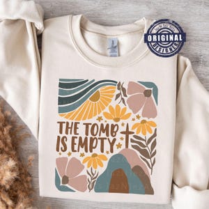 Christelijke paasafbeeldingen The Tomb is Empty, png Religieus, png, christelijk shirt, He is Risen, nieuwe Pasen, png Boho Pasen-clipart