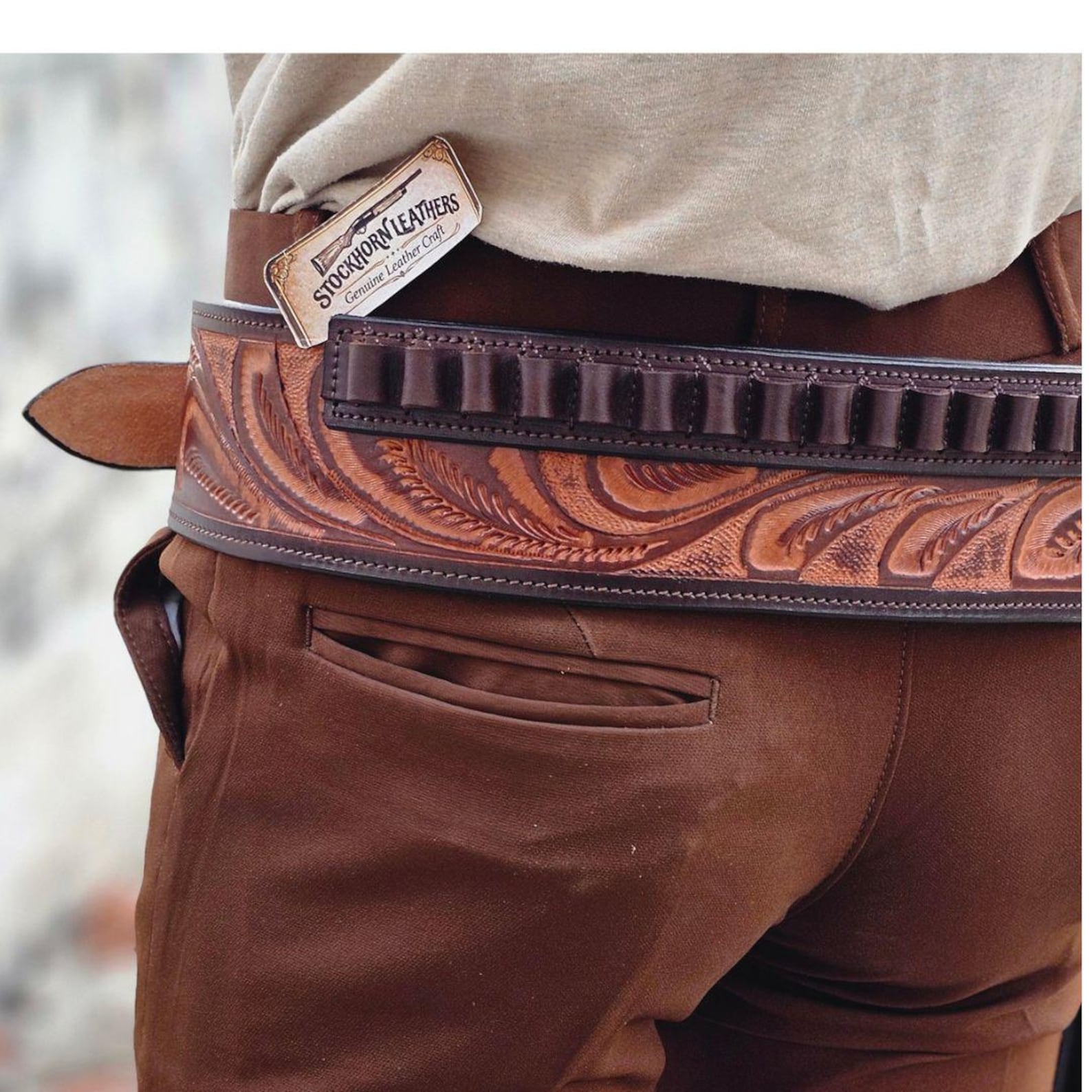 Western Gun Holster With Belt Leather – Handmade Cowboy Fast Draw Rig ...