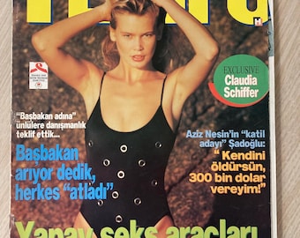 Tempo Turkish magazine July 1993 Claudia Schiffer
