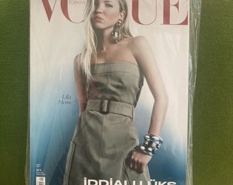 Vogue Turkey April 2024 Cover Lila Moss + Aron Piper Vogue Man Supplement