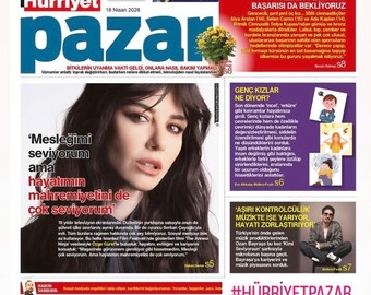 Hürriyet Pazar türkische Zeitungsbeilage 19 April 2026 / Interview mit Özge Gürel - Überwachter Versand international