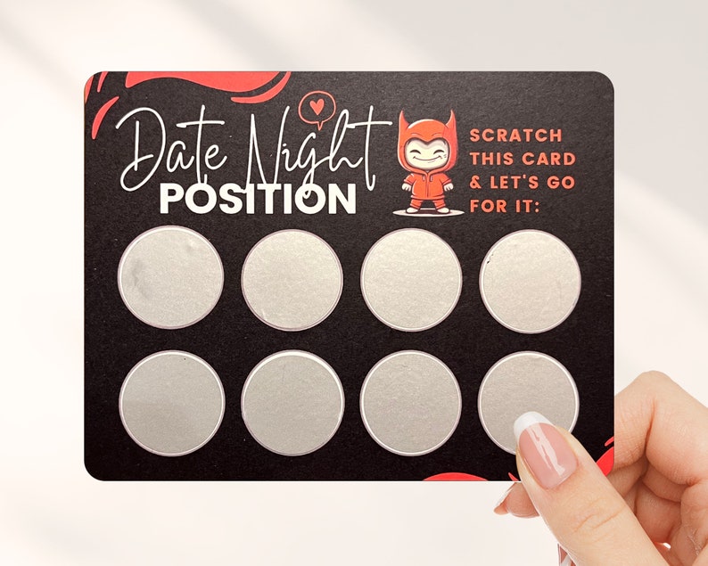 Gay Naughty Scratch Card, Sex Positions Scratch Card, Date Night Gift