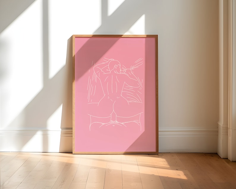 Gay Art, Gay Couple, Gay Print Poster, Home Decor Wall Art, Gay Painting, Gay Gifts, LGBTQ Wall