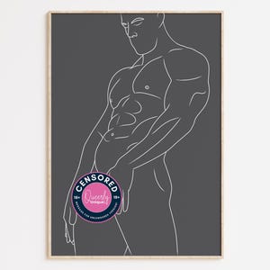 Gay Art, Gay Couple, Gay Print Poster, Home Decor Wall Art, Gay Painting, Gay Gifts, LGBTQ+ Wall Poster | Yes Daddy