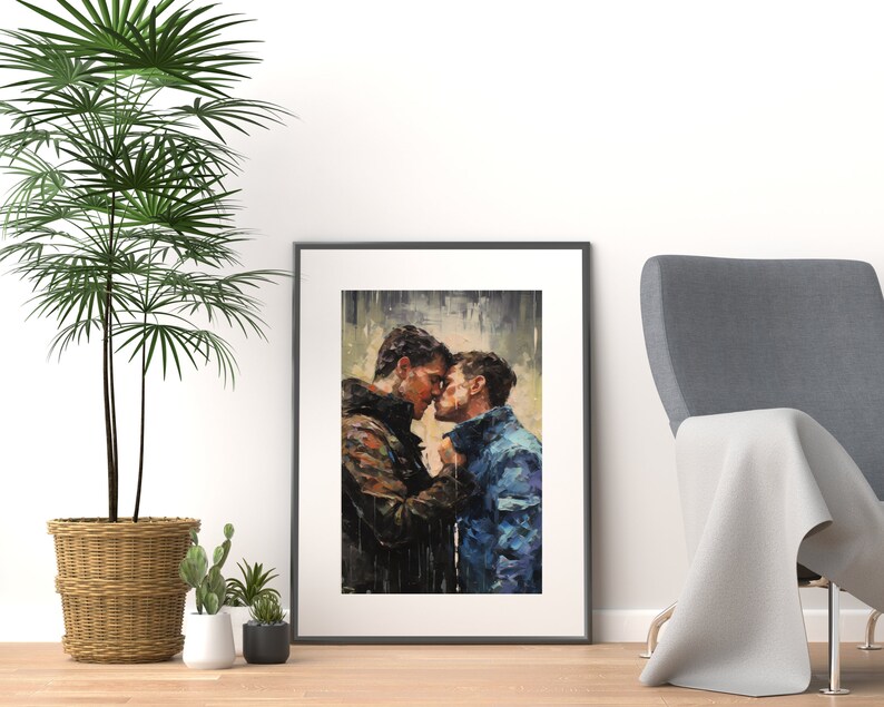 Gay Art Gay Couple Gay Print Poster Home Decor Wall Art - Etsy