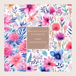 Blossoming Dreams: Exquisite Watercolor Floral Seamless Pattern