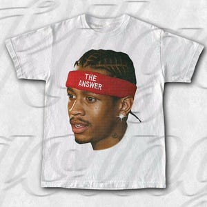 Allen Iverson Basketball Legend Player Big Head The Answer Vintage T-Shirt, Gift For Women and Man Unisex T-Shirt KK32