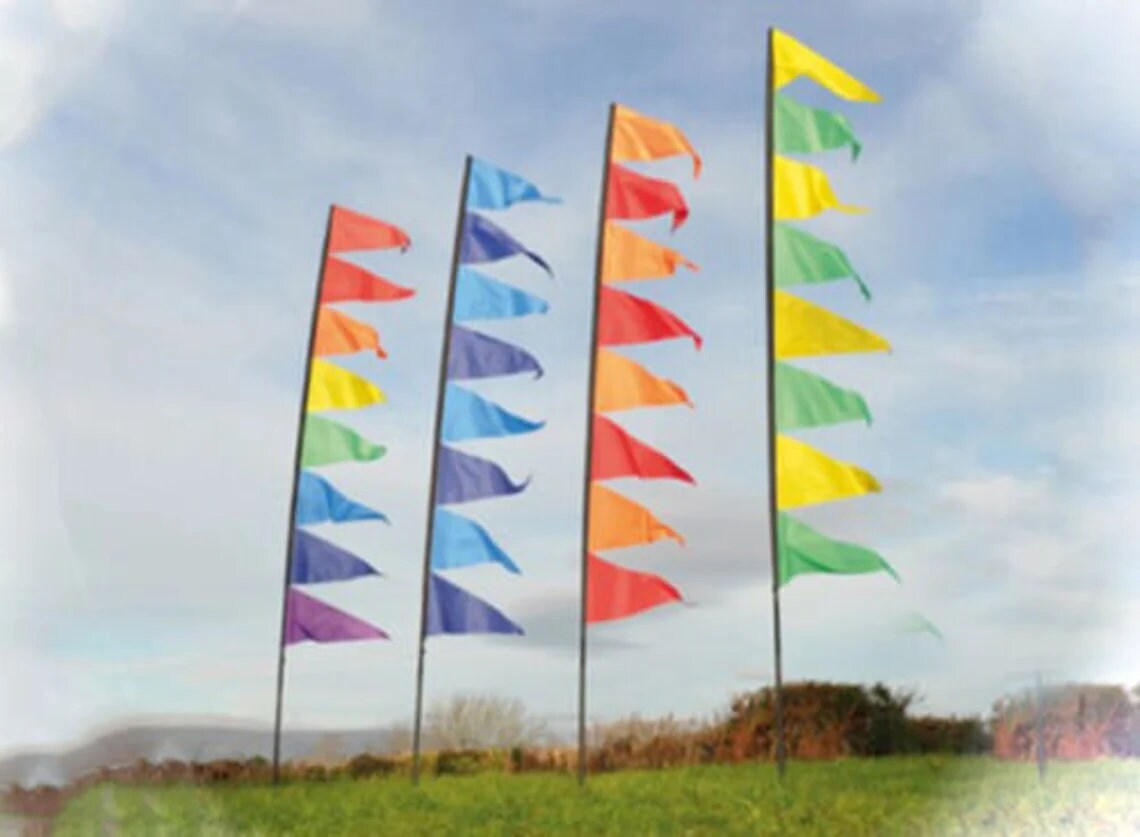 Festival Pendant Banners 3.4m Flag Kit Stake & Pole Etsy UK