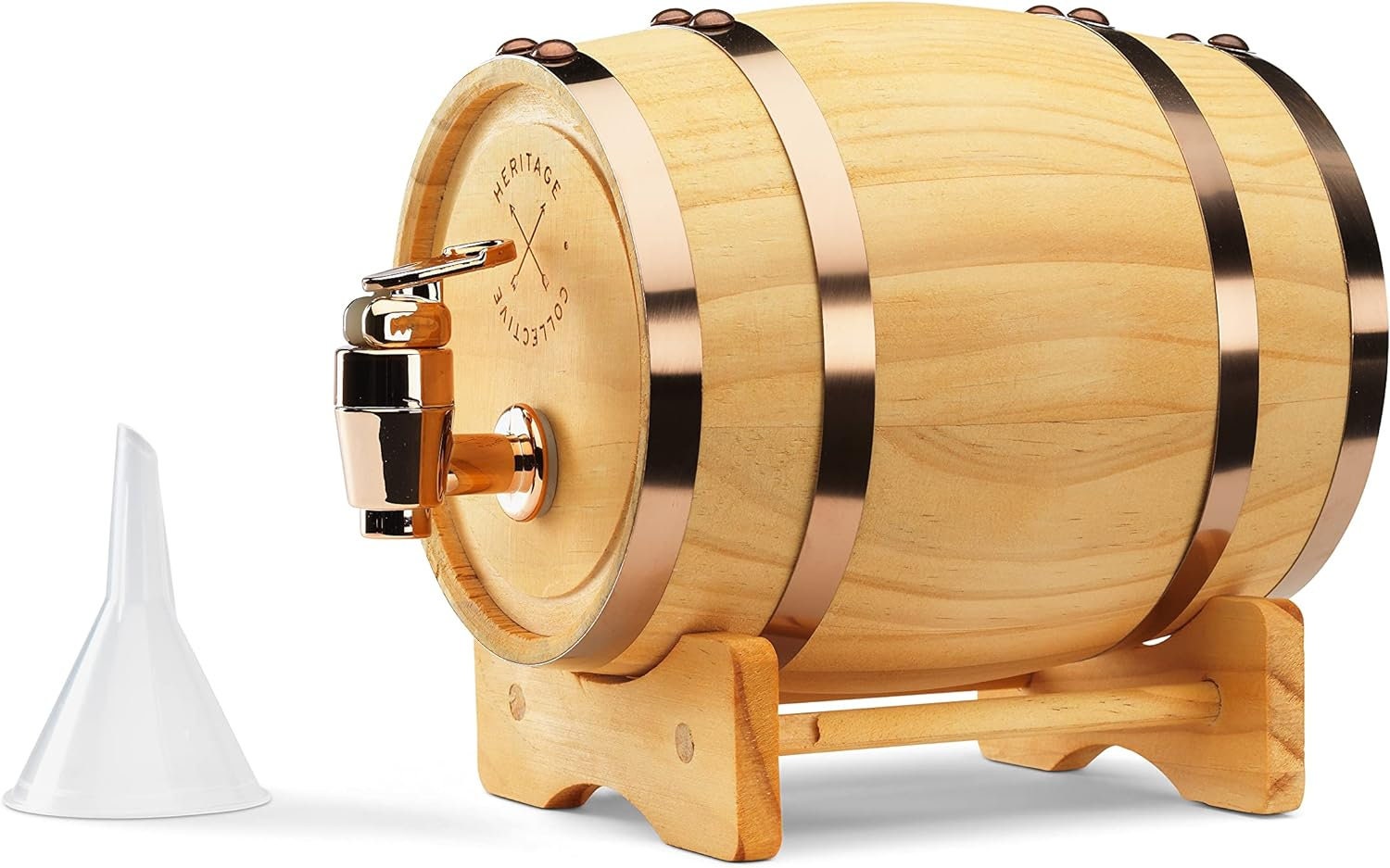 Refinery Wooden Keg Whiskey Barrel Decanter Beer Wine Drinking Etsy