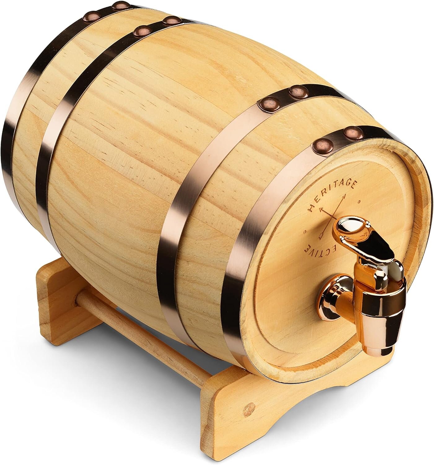 Refinery Wooden Keg Whiskey Barrel Decanter Beer Wine Drinking Etsy